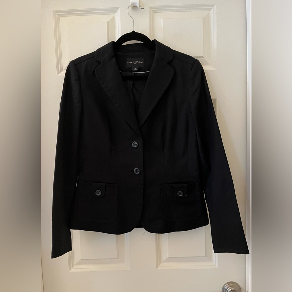 Women’s Banana Republic Black Blazer Jacket Stretch Professional Classic size 10